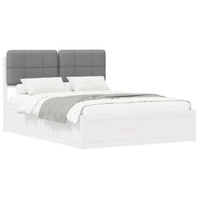 Bedframe met Gevoerd Hoofdgedeelte Lichtgrijs 160 x 200 cm