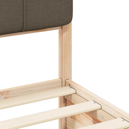 Bedframe met Gevoerd Hoofdgedeelte Taupe 150 x 200 cm