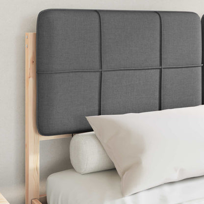 Bedframe met Gevoerd Hoofdgedeelte Donkergrijs 140 x 190 cm