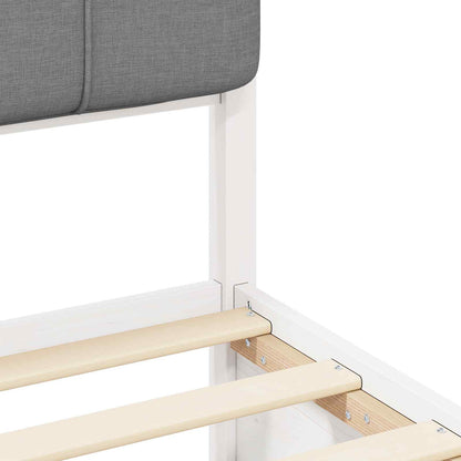 Bedframe met Gevoerd Hoofdgedeelte Lichtgrijs 140 x 190 cm