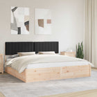 Padded Headboard Bed Frame Black 200 x 200 cm