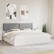 Bedframe massief grenenhout lichtgrijs 200x200 cm