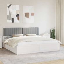 Bedframe met Gevoerd Hoofdgedeelte Lichtgrijs 200 x 200 cm