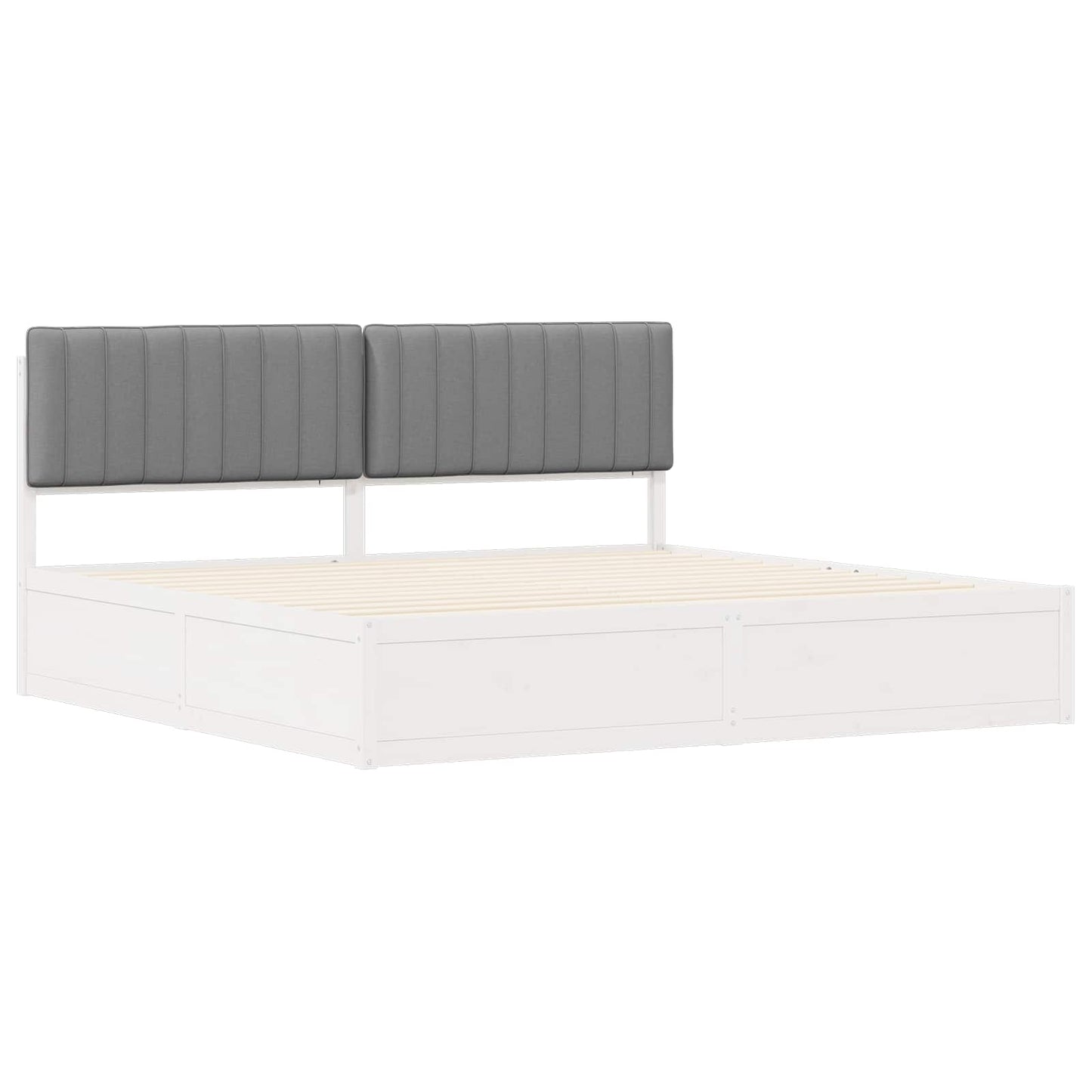 Bedframe met Gevoerd Hoofdgedeelte Lichtgrijs 200 x 200 cm