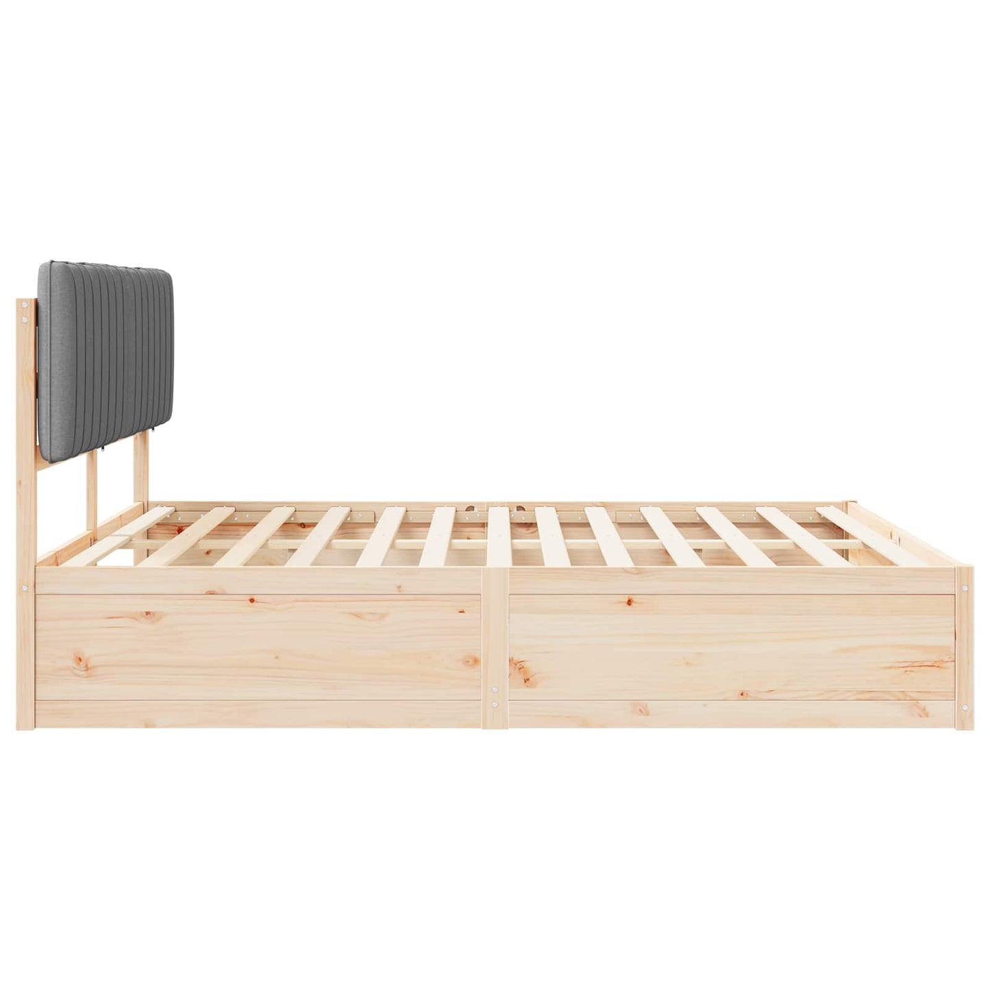 Bedframe met Gevoerd Hoofdgedeelte Lichtgrijs 180 x 200 cm