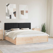 Bedframe massief grenenhout 180x200 cm zwart