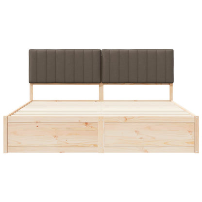 Bedframe met Gevoerd Hoofdgedeelte Taupe 180 x 200 cm