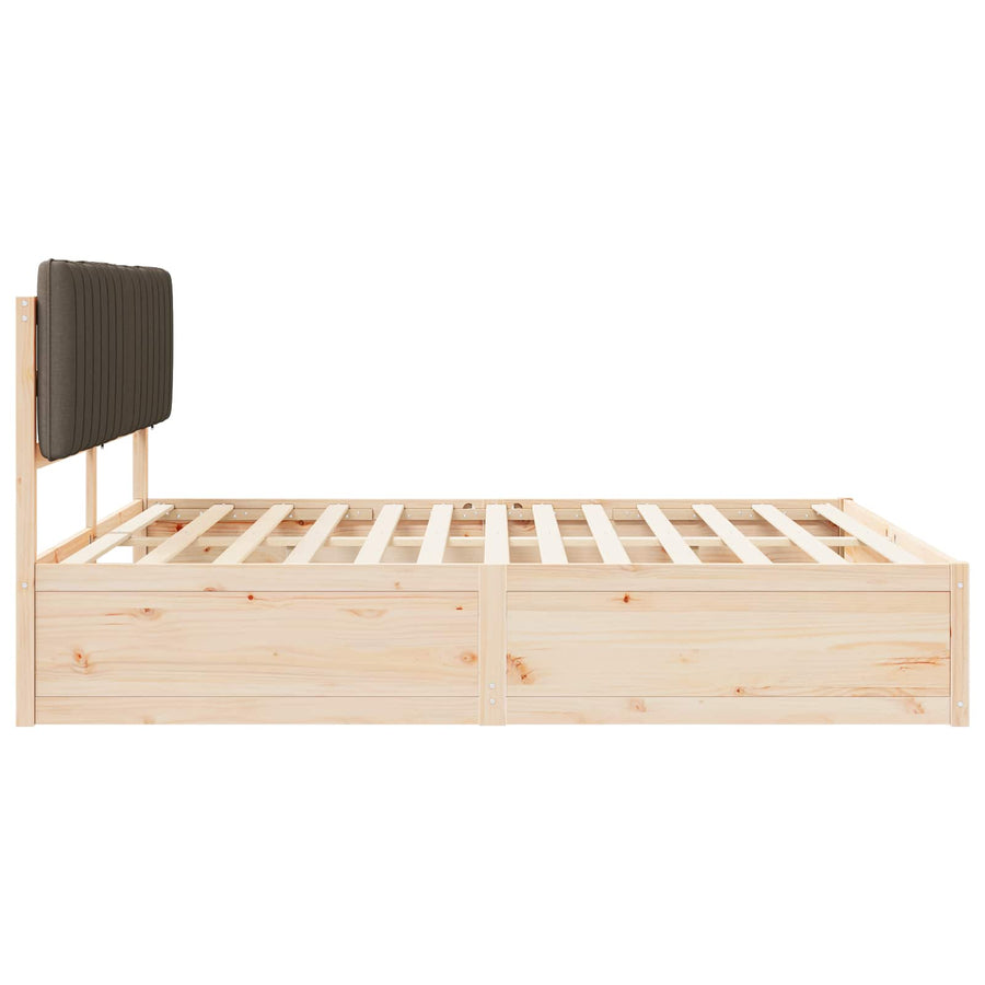 Bedframe met Gevoerd Hoofdgedeelte Taupe 180 x 200 cm