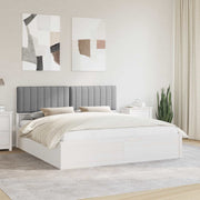 Bedframe massief grenenhout lichtgrijs 180x200 cm