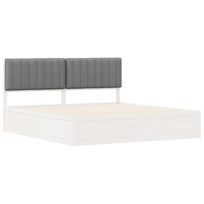 Bedframe met Gevoerd Hoofdgedeelte Lichtgrijs 180 x 200 cm