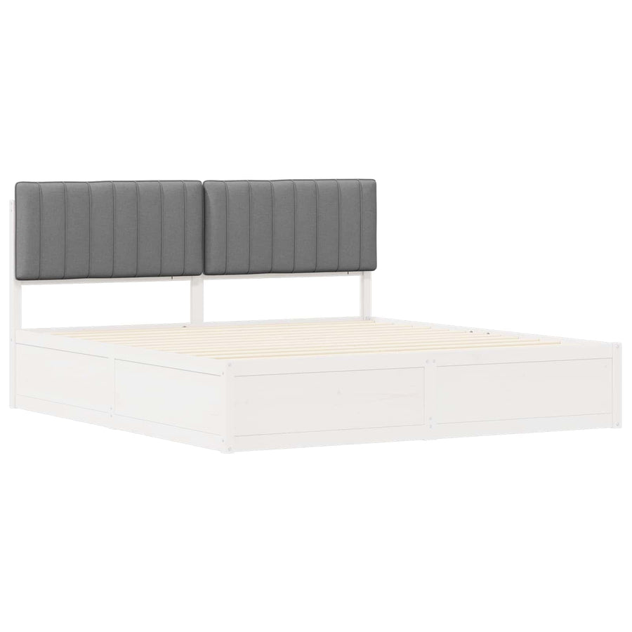 Bedframe met Gevoerd Hoofdgedeelte Lichtgrijs 180 x 200 cm