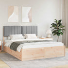Upholstered Bed Frame Light Gray 160 x 200 cm