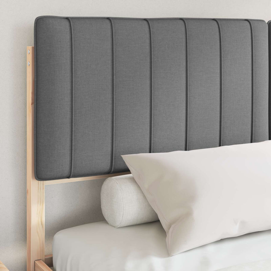 Bedframe met Gevoerd Hoofdgedeelte Donkergrijs 160 x 200 cm