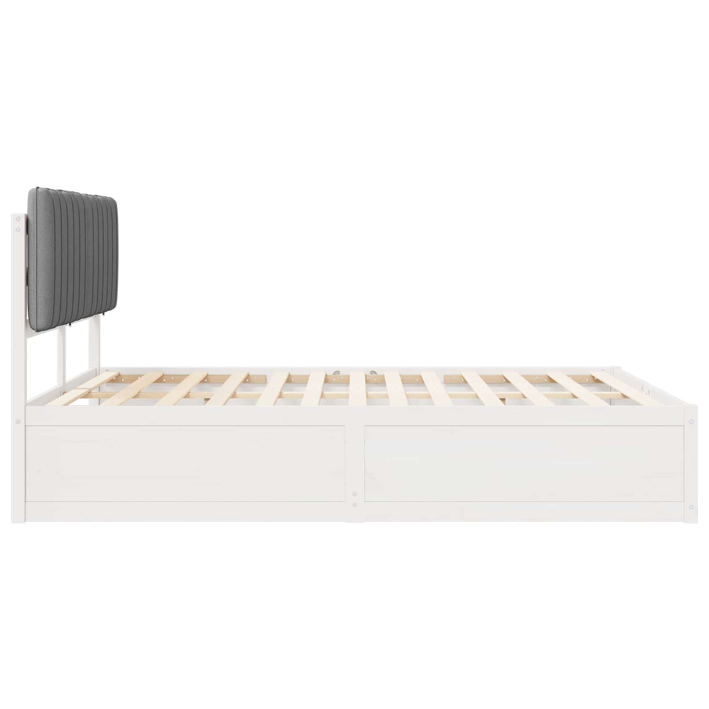 Bedframe met Gevoerd Hoofdgedeelte Lichtgrijs 150 x 200 cm