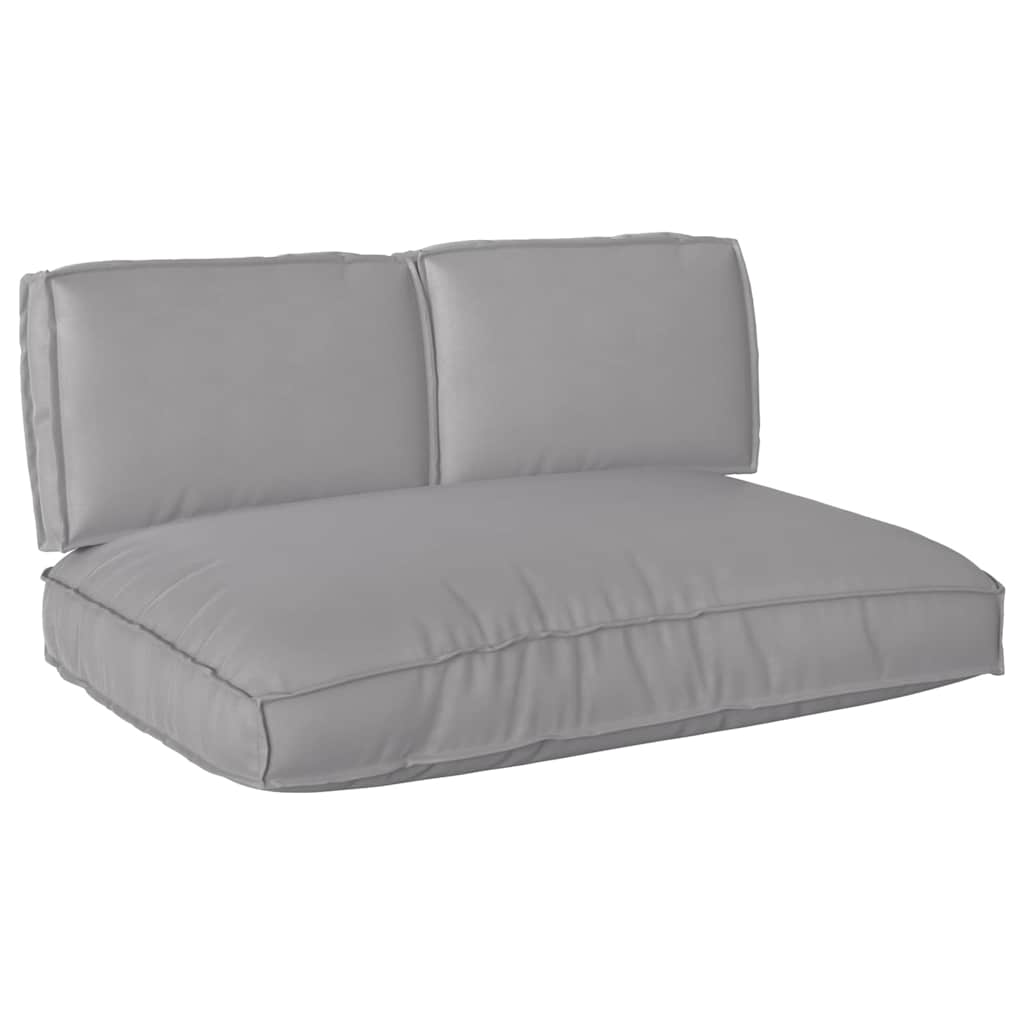 Pallet Kussen Set 3 pcs Grijs 80 x 120 x 12 cm 60 x 40 x 12 cm
