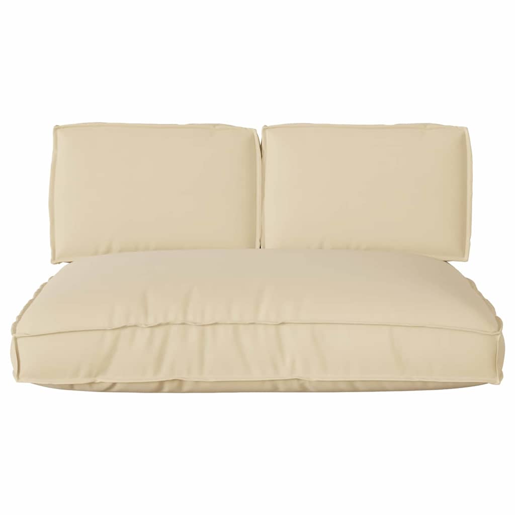 Pallet Kussen Set 3 pcs Beige 120 x 12 x 80 cm 60 x 40 x 12 cm