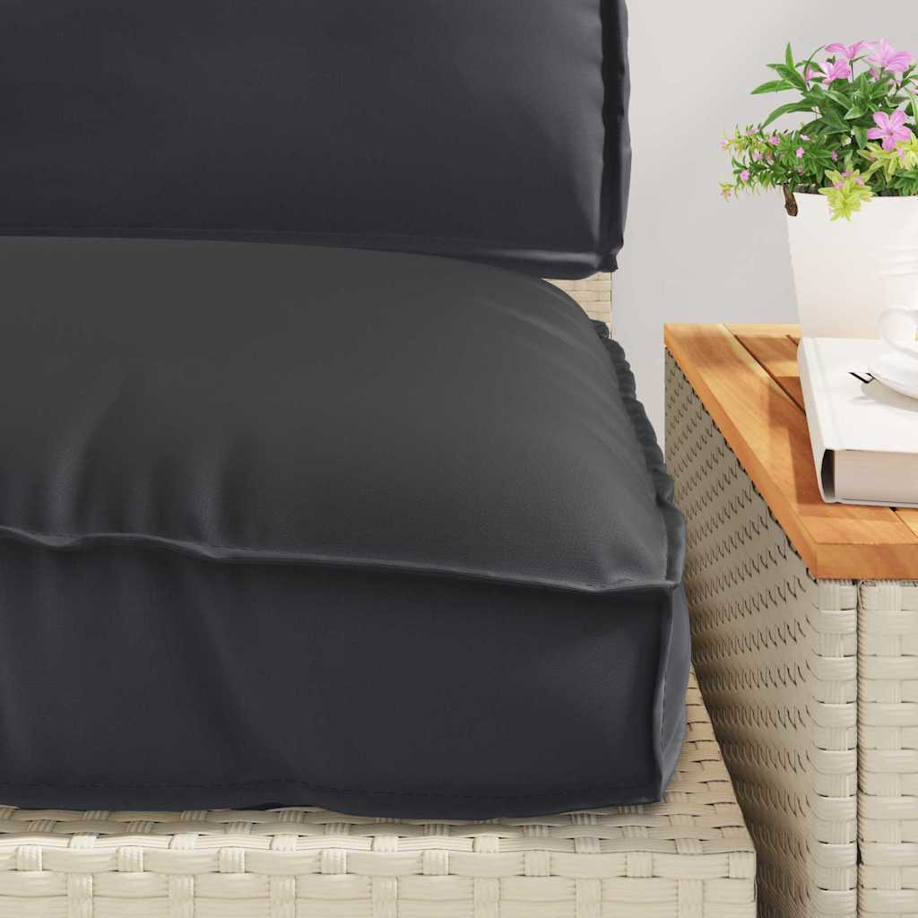 Pallet Kussen Set 3 Pcs 120 X 80 X 12 Cm Oxford Stof Zwart
