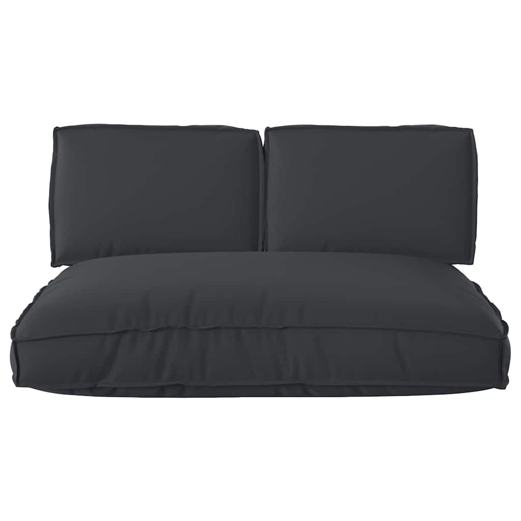 Pallet Kussen Set 3 Pcs 120 X 80 X 12 Cm Oxford Stof Zwart