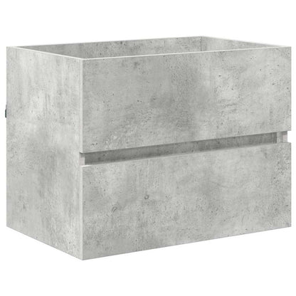 Badkamermeubelset met lade met opslag Beton Grijs Bewerkt hout