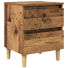 Bedkast met lade Oud Hout 40 x 35 x 50 cm Bewerkt hout