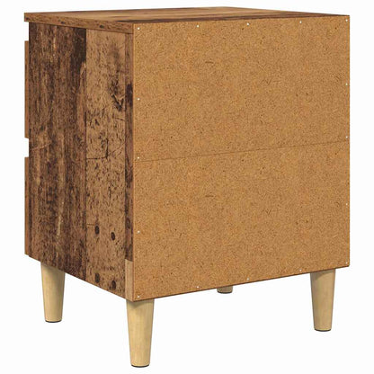 Bedkasten met lade 2 pcs Oud Hout 40 x 35 x 50 cm Bewerkt hout