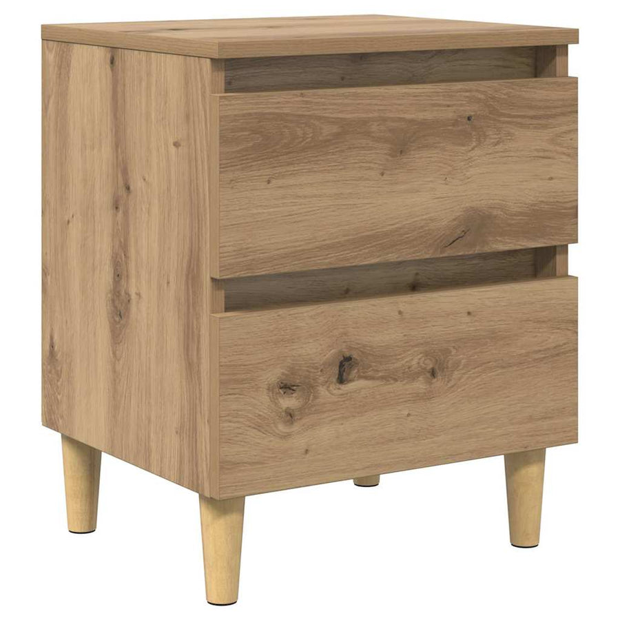 Bedkast met lade Artisan Eiken 40 x 35 x 50 cm Bewerkt hout