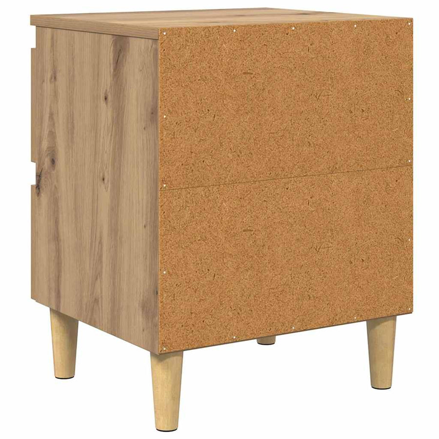 Bedkast met lade Artisan Eiken 40 x 35 x 50 cm Bewerkt hout