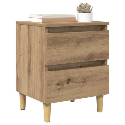 Bedkast met lade Artisan Eiken 40 x 35 x 50 cm Bewerkt hout