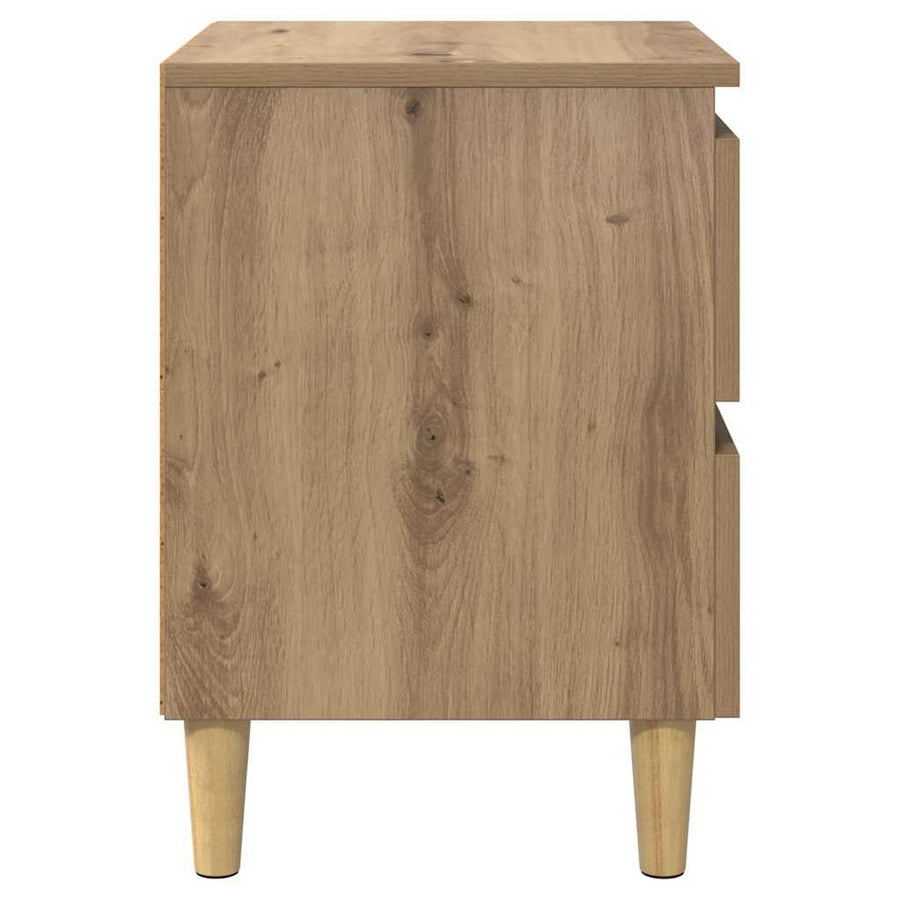 Bedkast met lade Artisan Eiken 40 x 35 x 50 cm Bewerkt hout