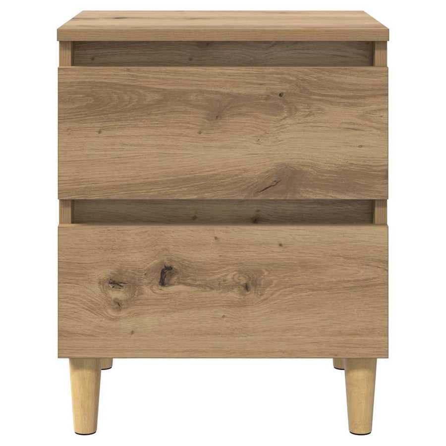 Bedkasten 2 pcs Artisan Eiken 40 x 35 x 50 cm Bewerkt hout