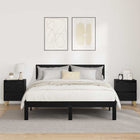 Nightstands 2 pcs Black Oak 40 x 35 x 50 cm Engineered Wood