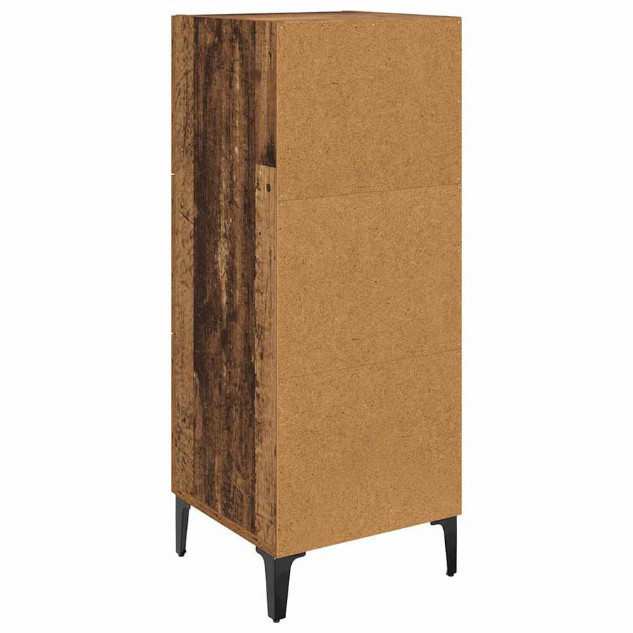 Dressoir met lade Oud Hout 34,5 x 34 x 90 cm Bewerkt hout