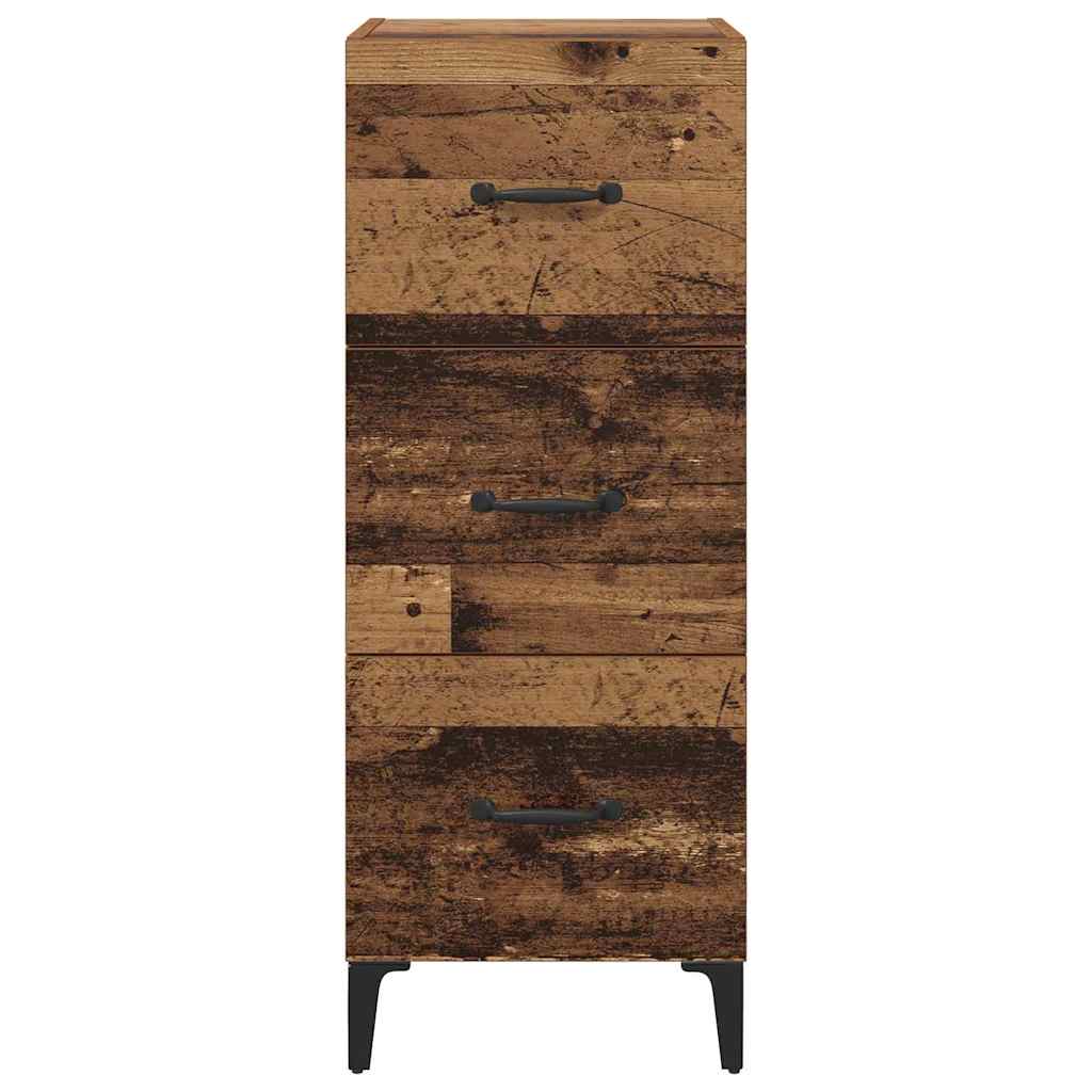 Dressoir met lade Oud Hout 34,5 x 34 x 90 cm Bewerkt hout