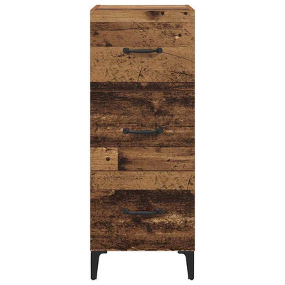 Dressoir met lade Oud Hout 34,5 x 34 x 90 cm Bewerkt hout