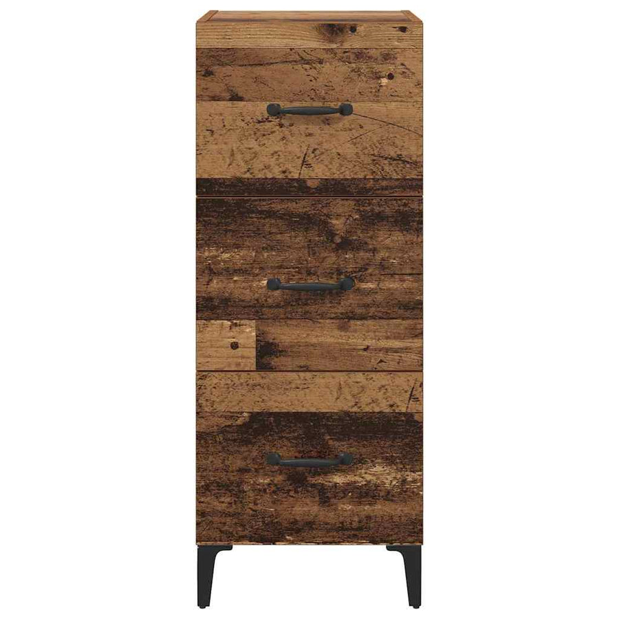 Dressoir met lade Oud Hout 34,5 x 34 x 90 cm Bewerkt hout
