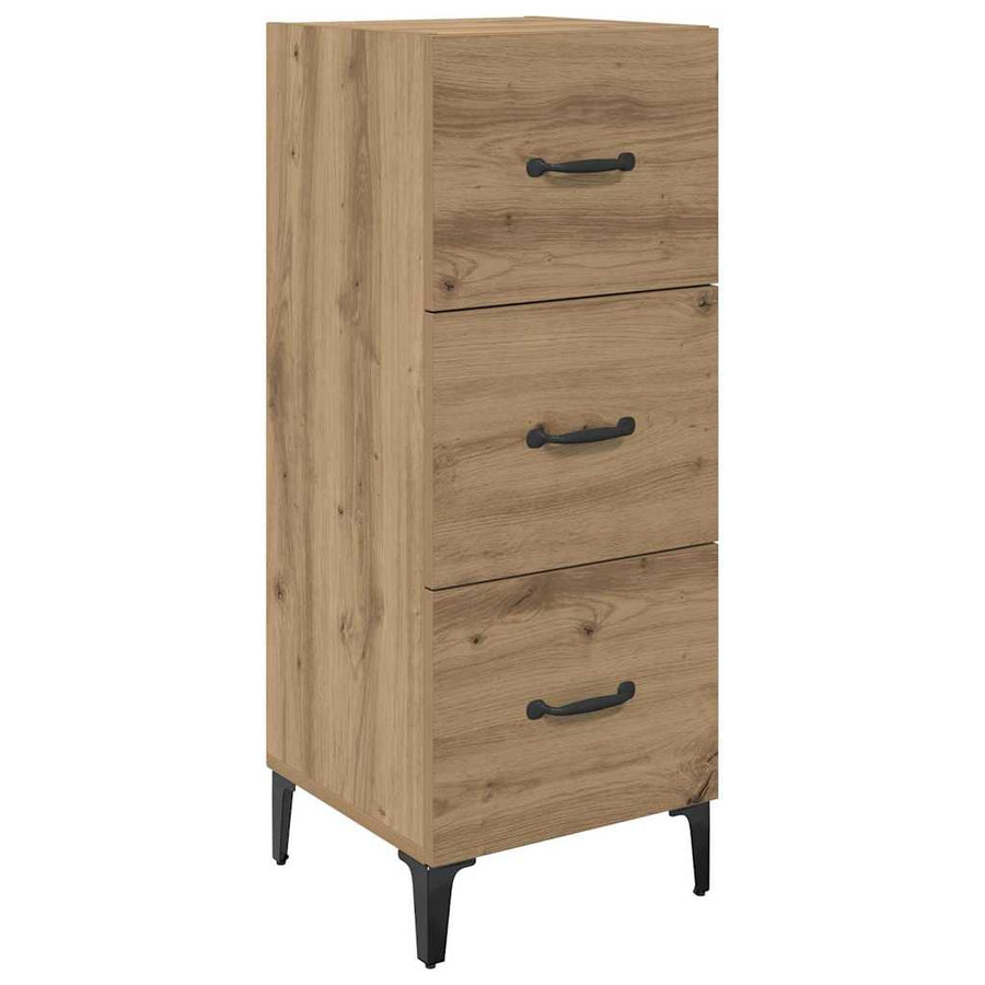 Dressoir met lade Artisan Eiken 34,5 x 34 x 90 cm Bewerkt hout