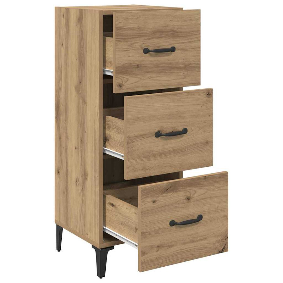Dressoir met lade Artisan Eiken 34,5 x 34 x 90 cm Bewerkt hout