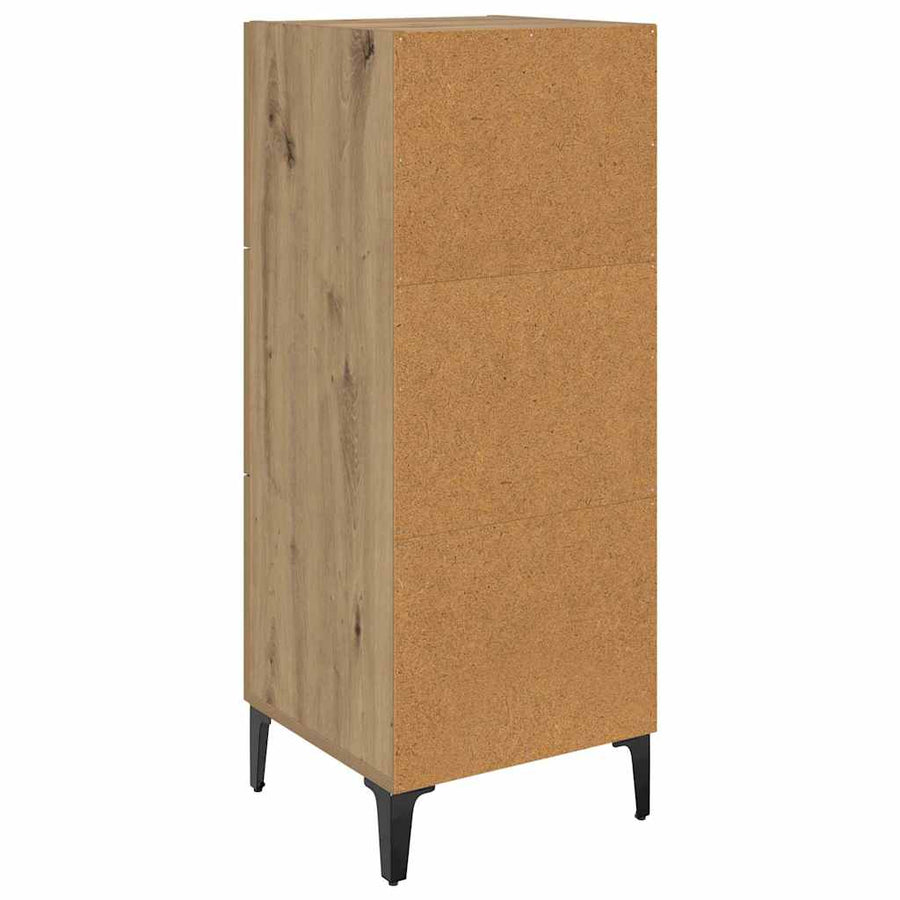 Dressoir met lade Artisan Eiken 34,5 x 34 x 90 cm Bewerkt hout
