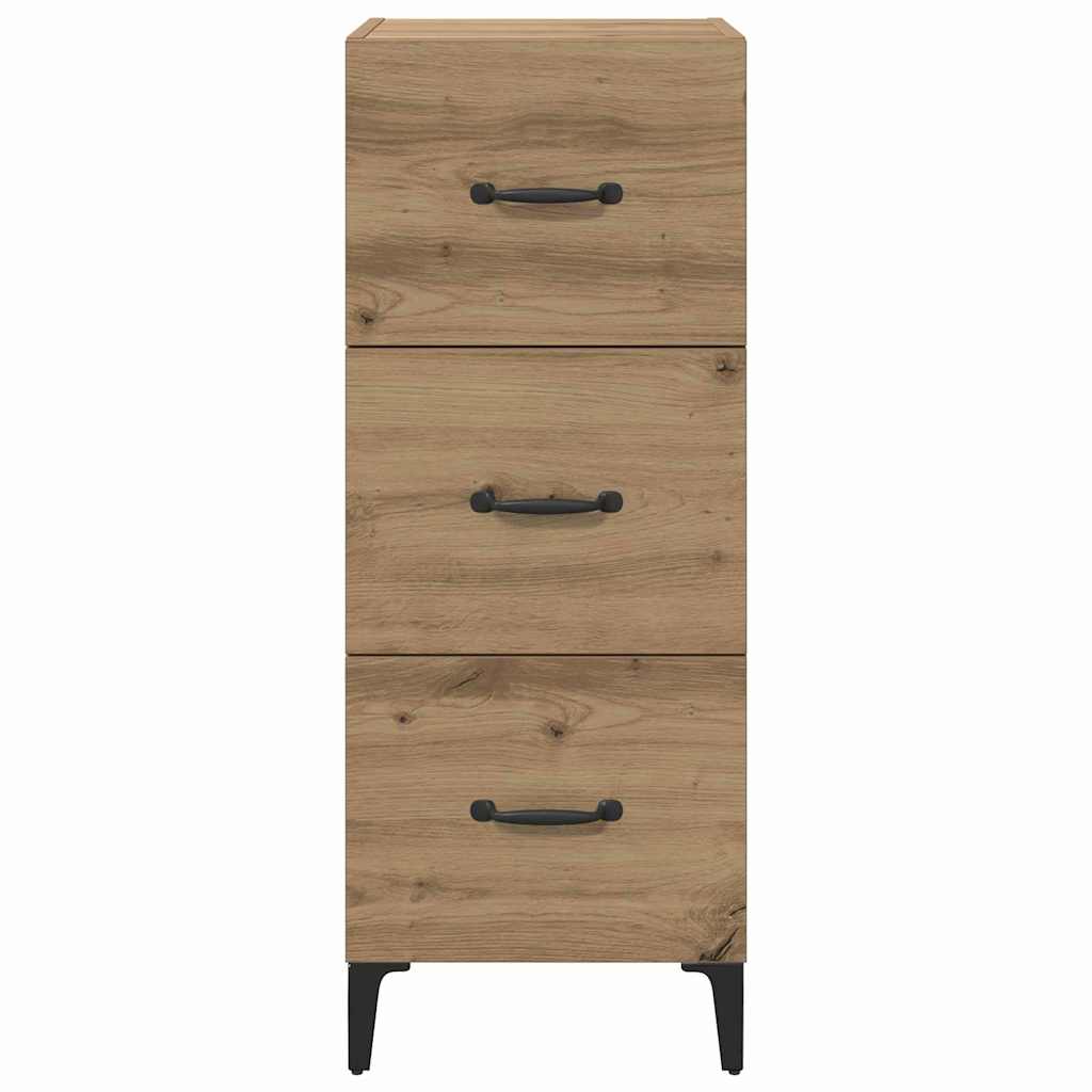 Dressoir met lade Artisan Eiken 34,5 x 34 x 90 cm Bewerkt hout
