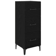 Dressoir met lade Zwart Eiken 34,5 x 34 x 90 cm Bewerkt hout