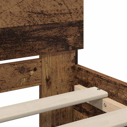 Bedframe met hoofdeinde Oud Hout 100 x 200 cm Bewerkt hout
