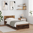 Bed Frame with Headboard Reclaimed Wood 90 x 190 cm Treated Wood