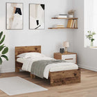 Bed Frame with Headboard Old Wood 75 x 190 cm Treated Wood