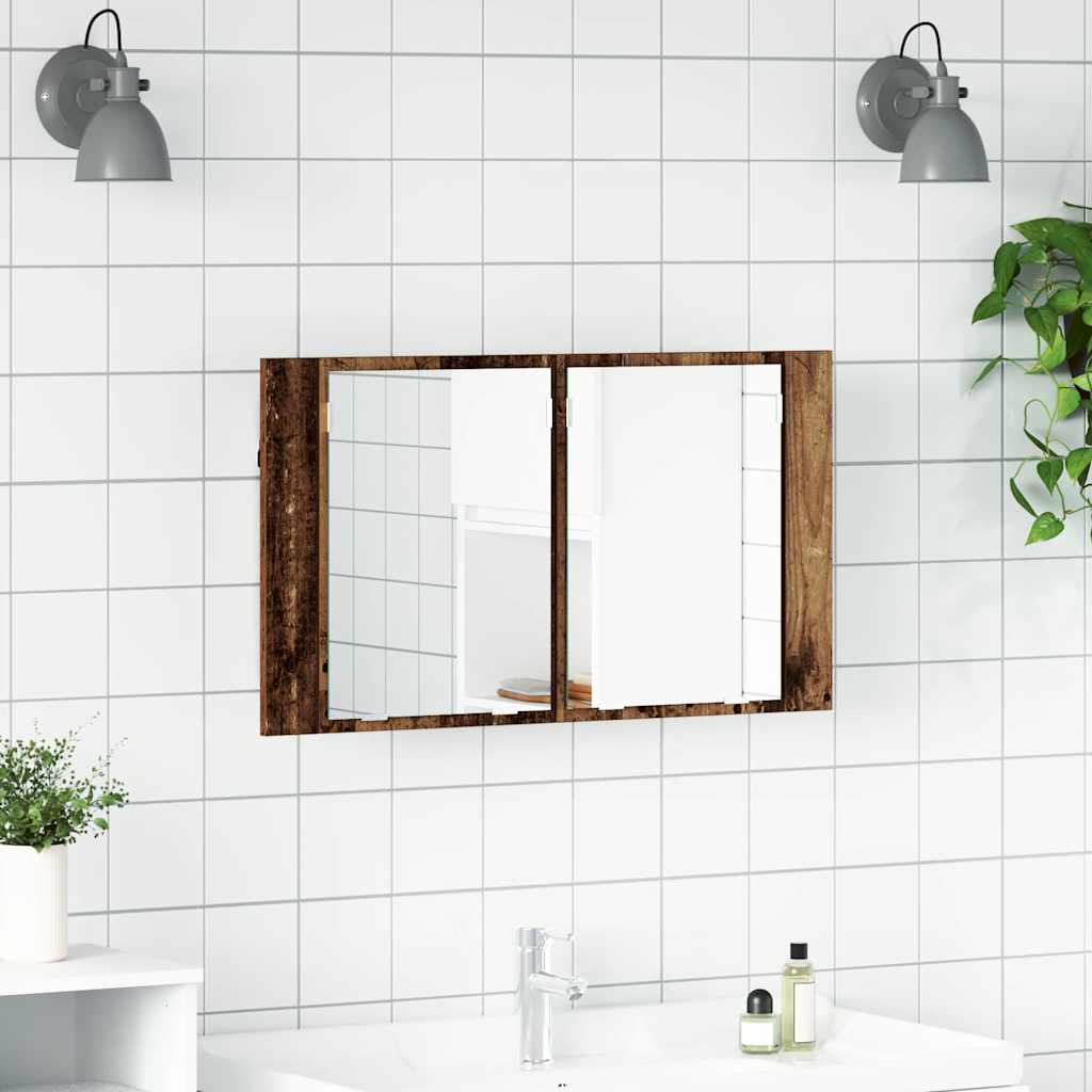 Badkamer spiegelkast Oud Hout 80 x 12 x 45 cm Bewerkt hout