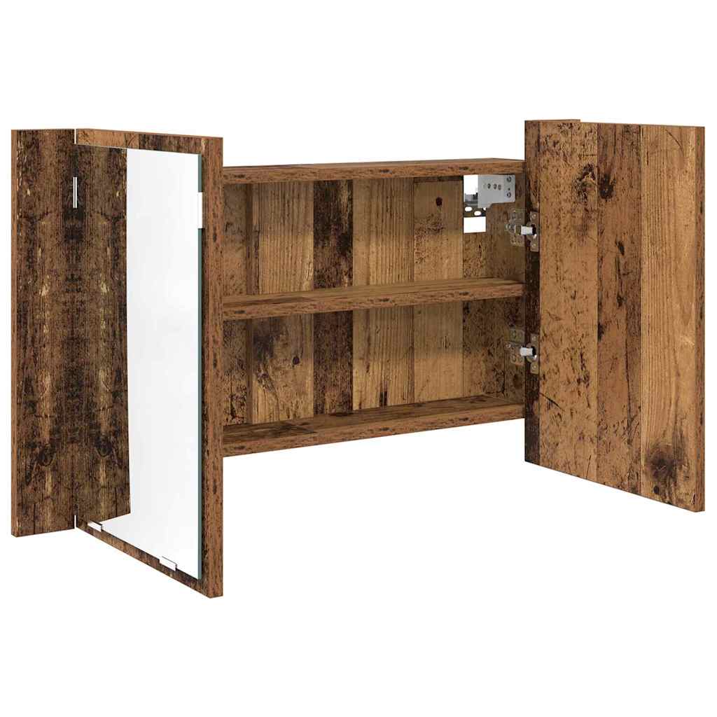 Badkamer spiegelkast Oud Hout 80 x 12 x 45 cm Bewerkt hout