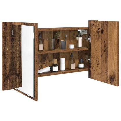 Badkamer spiegelkast Oud Hout 80 x 12 x 45 cm Bewerkt hout