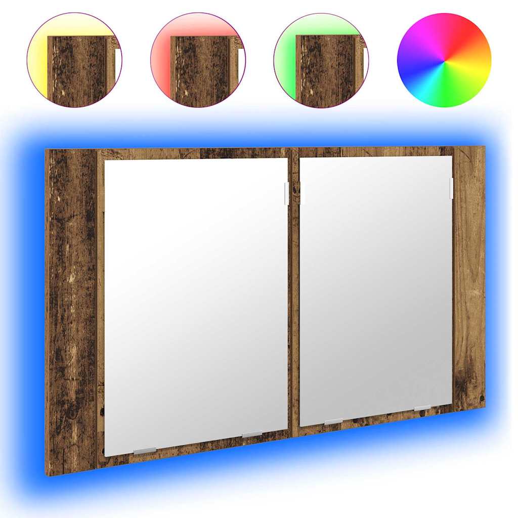 Badkamer spiegelkast Oud Hout 80 x 12 x 45 cm Bewerkt hout