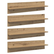 Wandplanken 4 stuks eiken 80x11.5x18 cm