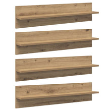 Wandplanken 4 pcs Artisan Eiken 80 x 11,5 x 18 cm Bewerkt hout