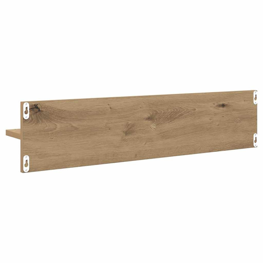 Wandplanken 4 pcs Artisan Eiken 80 x 11,5 x 18 cm Bewerkt hout